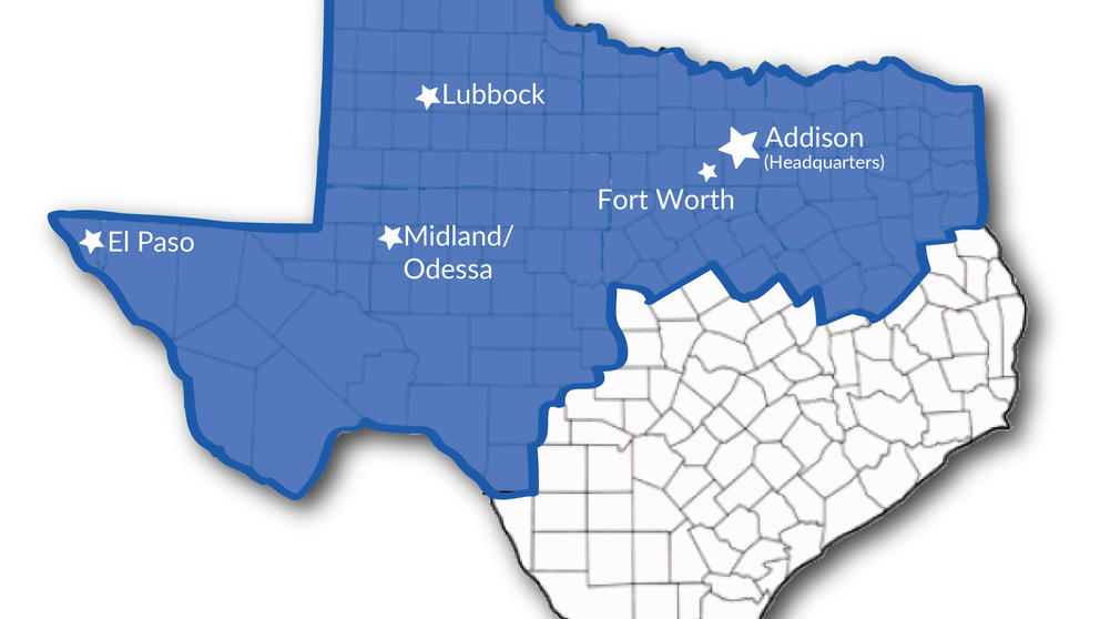 North Texas Chapter Map